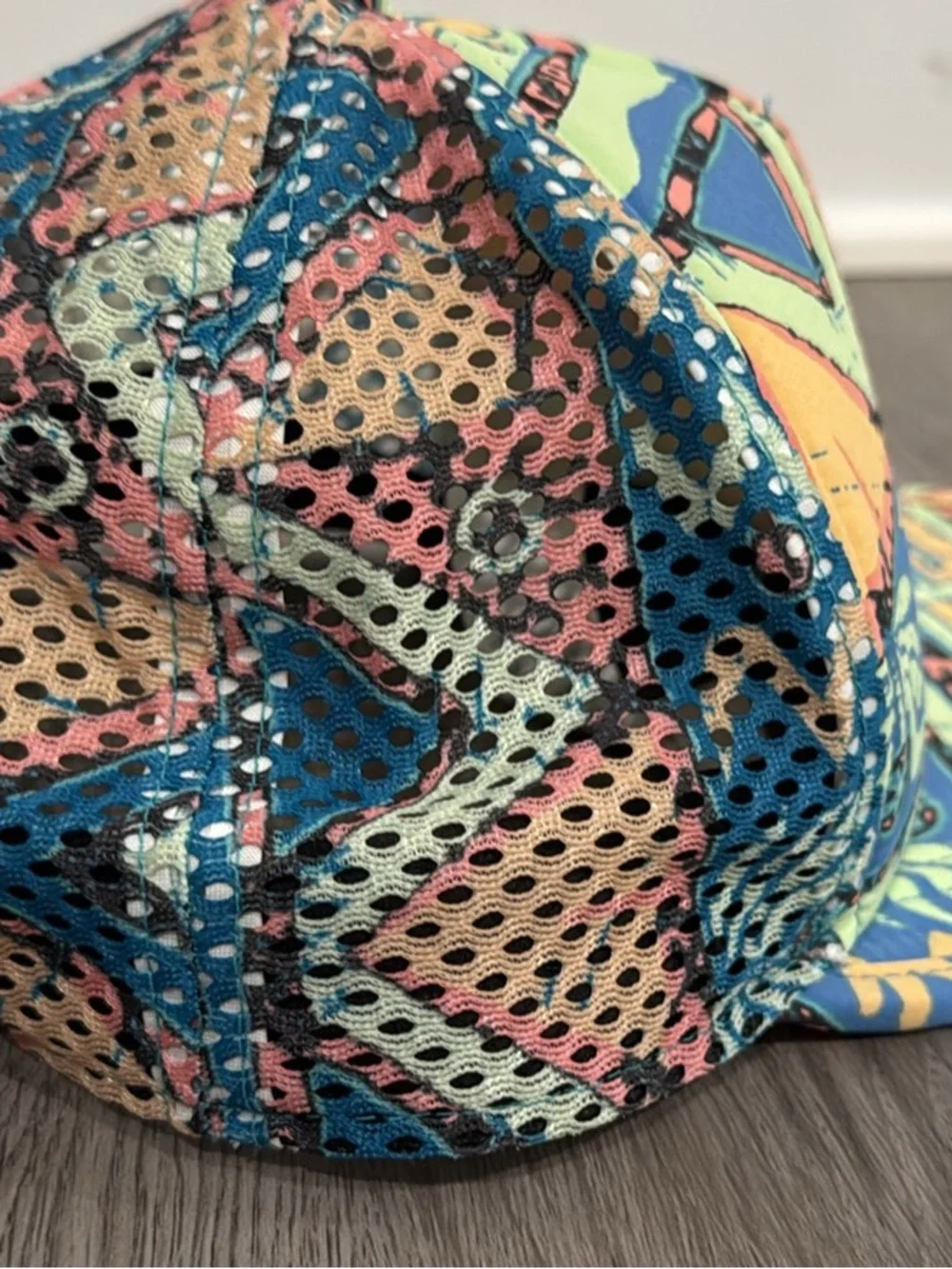 Patagonia Neon Tribal Print Snapback Hat - Blue, Yellow, Coral, Lime - Picture 8 of 10